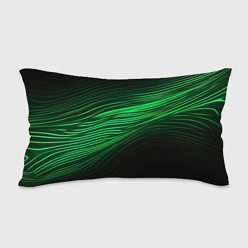 Подушка-антистресс Green neon lines / 3D-принт – фото 2