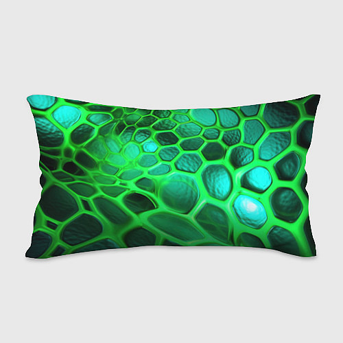 Подушка-антистресс Зеленые неоновые соты / 3D-принт – фото 2