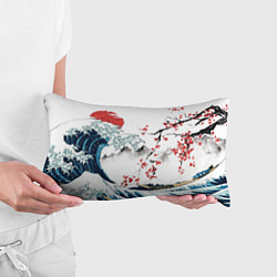 Подушка-антистресс Хокусай большая волна в Канагаве - пародия укиё, цвет: 3D-принт — фото 2