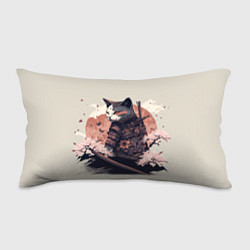 Подушка-антистресс Боевой котенок ниндзя - японская сакура, цвет: 3D-принт