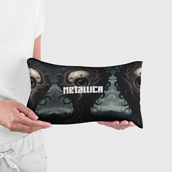 Подушка-антистресс Металлика на фоне одноглазого рок монстра, цвет: 3D-принт — фото 2