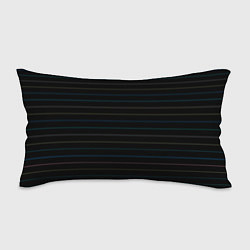 Подушка-антистресс Разноцветные полосы на чёрном, цвет: 3D-принт