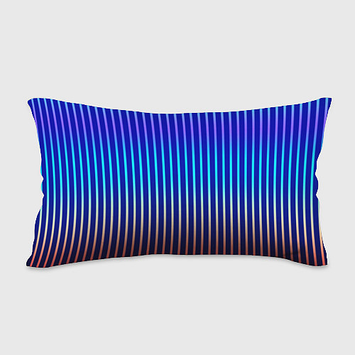 Подушка-антистресс Полосатый синий градиент / 3D-принт – фото 2