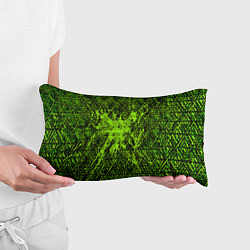 Подушка-антистресс Зелёная глитч инфекция, цвет: 3D-принт — фото 2