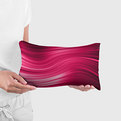Подушка-антистресс Абстрактный волнистый узор в красно-розовых тонах, цвет: 3D-принт — фото 2
