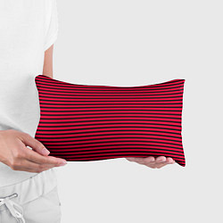 Подушка-антистресс Красно-розовый в чёрную полоску, цвет: 3D-принт — фото 2