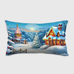 Подушка-антистресс Зимний домик и елка, цвет: 3D-принт