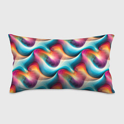 Подушка-антистресс Волнообразная разноцветная абстракция, цвет: 3D-принт