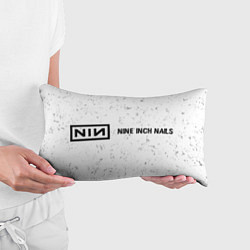 Подушка-антистресс Nine Inch Nails glitch на светлом фоне по-горизонт, цвет: 3D-принт — фото 2