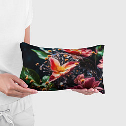 Подушка-антистресс Красный цветок капли, цвет: 3D-принт — фото 2