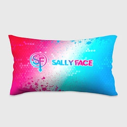 Подушка-антистресс Sally Face neon gradient style по-горизонтали, цвет: 3D-принт