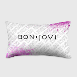 Подушка-антистресс Bon Jovi rock legends по-горизонтали, цвет: 3D-принт