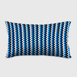 Подушка-антистресс Ломаные полосы синий, цвет: 3D-принт
