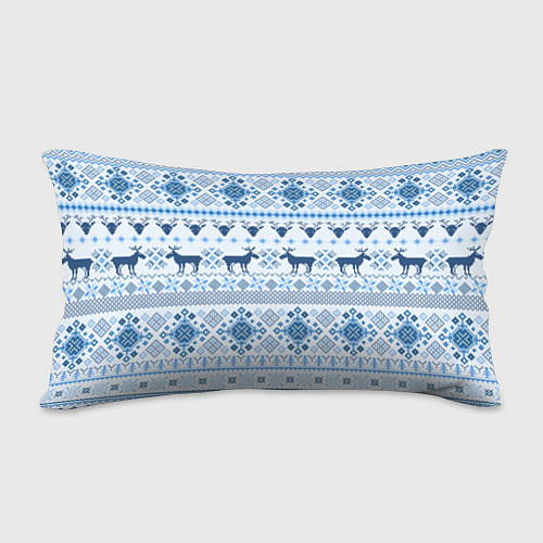 Подушка-антистресс Blue sweater with reindeer / 3D-принт – фото 2