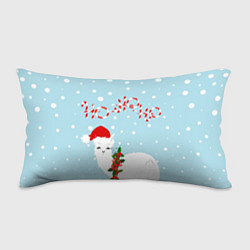 Подушка-антистресс Лама в роли Санта Клауса