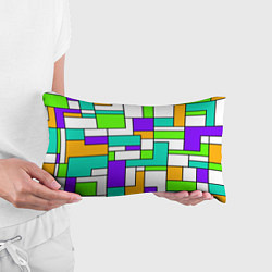 Подушка-антистресс Геометрический зелёно-фиолетовый, цвет: 3D-принт — фото 2