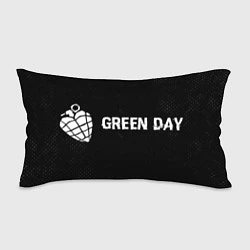 Подушка-антистресс Green Day glitch на темном фоне по-горизонтали, цвет: 3D-принт