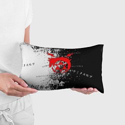 Подушка-антистресс Знак уроборос - черно-белый, цвет: 3D-принт — фото 2
