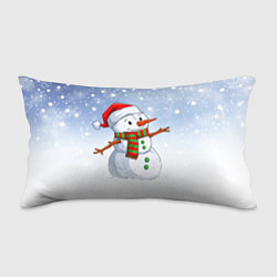 Подушка-антистресс Весёлый снеговик в колпаке, цвет: 3D-принт