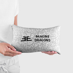 Подушка-антистресс Imagine Dragons glitch на светлом фоне по-горизонт, цвет: 3D-принт — фото 2