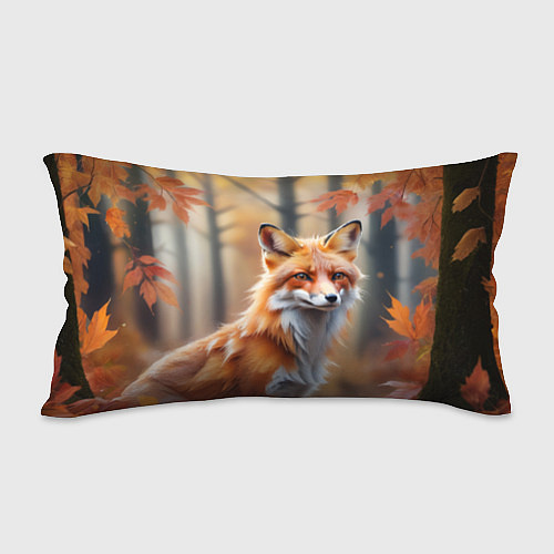 Подушка-антистресс Рыжая лисица в осеннем лесу / 3D-принт – фото 2