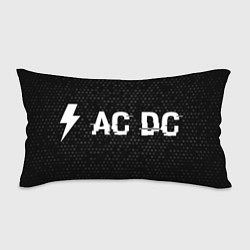 Подушка-антистресс AC DC glitch на темном фоне по-горизонтали, цвет: 3D-принт