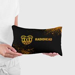 Подушка-антистресс Radiohead - gold gradient по-горизонтали, цвет: 3D-принт — фото 2