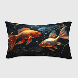 Подушка-антистресс Рыбки на темном фоне, цвет: 3D-принт