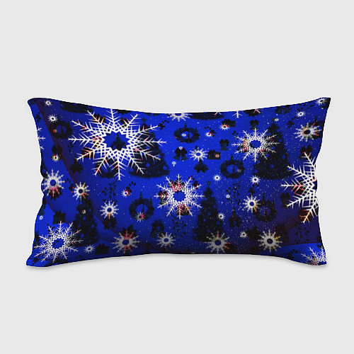 Подушка-антистресс Зимние снежинки рождество / 3D-принт – фото 2