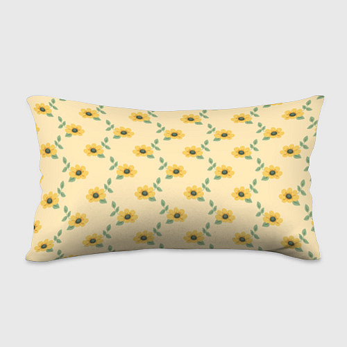 Подушка-антистресс Желтые цветы на желтом фоне - паттерн / 3D-принт – фото 2