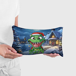 Подушка-антистресс Зеленый новогодний счастливый дракон новогодний 20, цвет: 3D-принт — фото 2