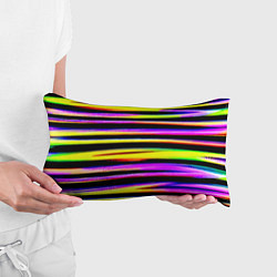 Подушка-антистресс Цветные неоновые полосы, цвет: 3D-принт — фото 2