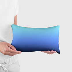 Подушка-антистресс Голубой и черно-синий градиент, цвет: 3D-принт — фото 2