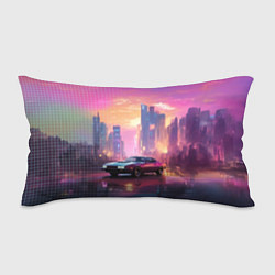 Подушка-антистресс Спорткар на закате, цвет: 3D-принт