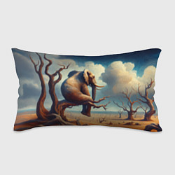 Подушка-антистресс Слон сидит на ветке дерева в пустыне, цвет: 3D-принт
