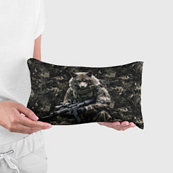 Подушка-антистресс Волк солдат в камуфляже, цвет: 3D-принт — фото 2