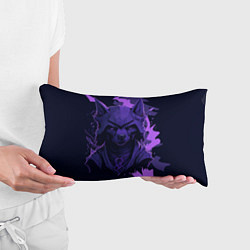 Подушка-антистресс Фиолетовый волк в доспехах, цвет: 3D-принт — фото 2