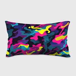 Подушка-антистресс Кислотная яркая абстракция в камуфляжном стиле