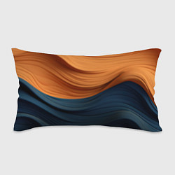 Подушка-антистресс Оранжевая и синяя абстракция, цвет: 3D-принт
