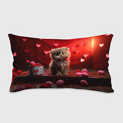 Подушка-антистресс 14 февраля влюбленный котик, цвет: 3D-принт