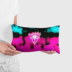 Подушка-антистресс Монстр хантер неоновые фон, цвет: 3D-принт — фото 2