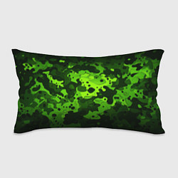 Подушка-антистресс Яркий неоновый зеленый камуфляж, цвет: 3D-принт