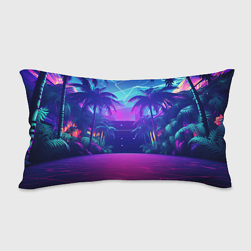 Подушка-антистресс Gta 6 логотип в стиле ночного vice city / 3D-принт – фото 2