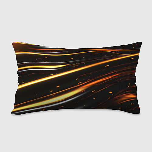 Подушка-антистресс Palworld логотип золотые волны на черном / 3D-принт – фото 2