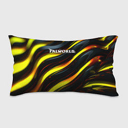 Подушка-антистресс Palworld логотип золотые и черные волны