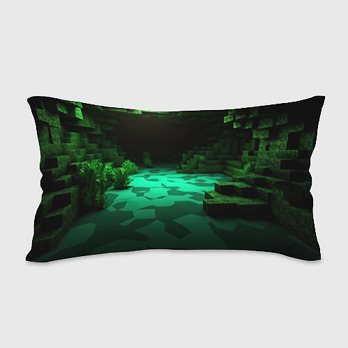 Подушка-антистресс Minecraft logo зеленый яркий мир / 3D-принт – фото 2