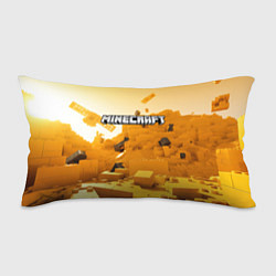 Подушка-антистресс Minecraft logo яркий желтый мир