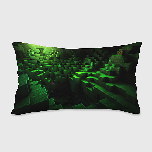 Подушка-антистресс Minecraft logo зеленые кубики / 3D-принт – фото 2