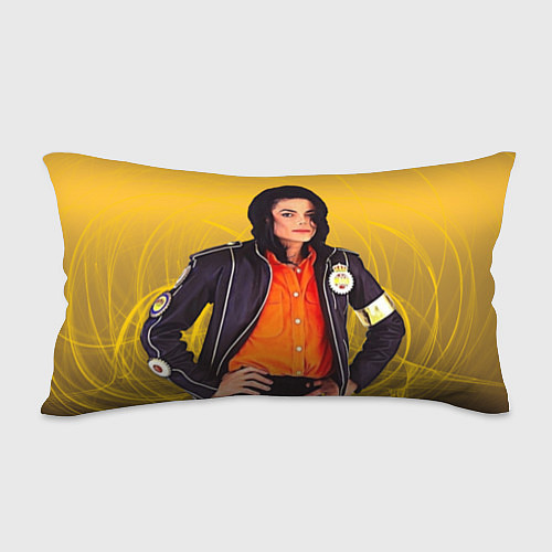 Подушка-антистресс Michael Jackson на золотом фоне с графикой / 3D-принт – фото 2