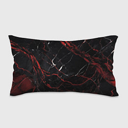 Подушка-антистресс Черно-красный мрамор, цвет: 3D-принт